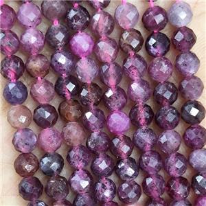 Natural Ruby Beads AB-Grade Faceted Round, approx 4.7-5.5mm [GB19621]