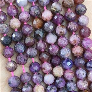 Natural Ruby Beads B-Grade Faceted Round, approx 4.7-5.5mm [GB19622]