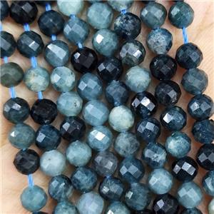 Natural Tourmaline Beads Blue Black Faceted Round, approx 4.7-5.5mm [GB19628]