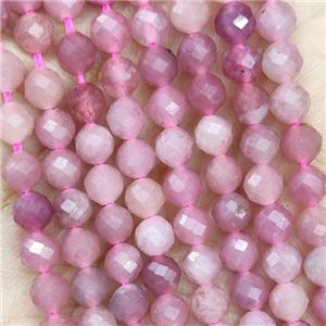 Natural Pink Tourmaline Beads Faceted Round, approx 4.7-5.5mm [GB19632]