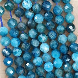 Natural Apatite Beads Blue Faceted Round, approx 4.7-5.5mm [GB19649]