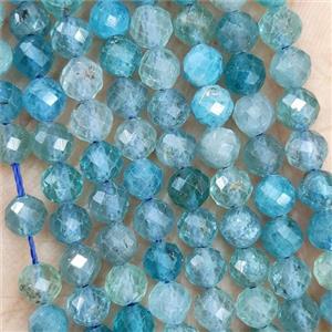 Natural Apatite Beads Blue Faceted Round, approx 4.7-5.5mm [GB19652]