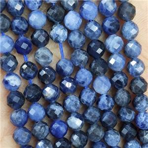 Natural Blue Sodalite Beads Faceted Round, approx 4.7-5.5mm [GB19660]