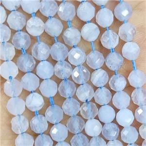 Natural Blue Lace Agate Beads Faceted Round, approx 4.7-5.5mm [GB19665]