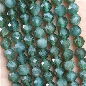 Natural Green Apatite Beads Faceted Round, approx 5.6-6mm [GB19687]