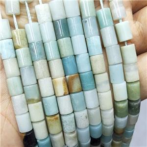 Blue Amazonite Tube Beads, approx 6-8mm [GB19724]