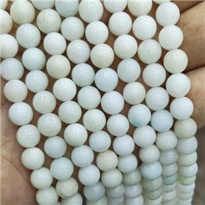 White Ivory Jasper Beads Smooth Round, approx 8mm dia [GB19729]