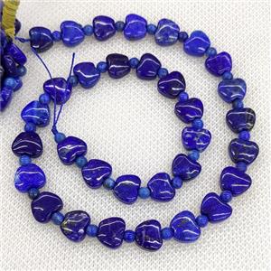 Natural Blue Lapis Lazuli Apple Beads, approx 10mm [GB19742]