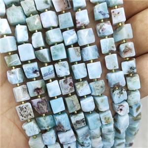 Natural Larimar Beads Blue Cube B-Grade, approx 6-6.6mm [GB19747-6MM]