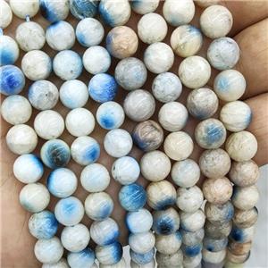 Natural Blue Rutilated Sodalite Beads Smooth Round B-Grade, approx 6mm [GB19751-6MM]