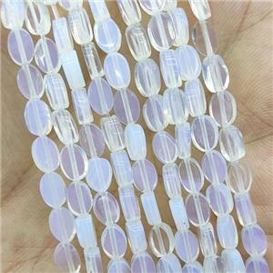 White Opalite Oval Beads, approx 4-6mm [GB19756]