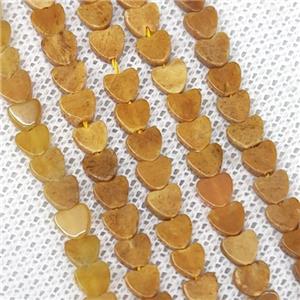 Yellow Ivory Jasper Beads Heart, approx 4mm [GB19777]