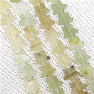 New Mountain Jade Star Beads, approx 10mm [GB19782]