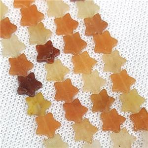 Red Aventurine Star Beads, approx 8mm [GB19791]