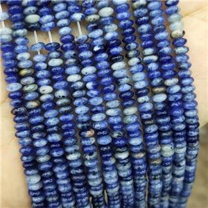 Natural Blue Sodalite Beads Smooth Rondelle, approx 2x4mm [GB19812]