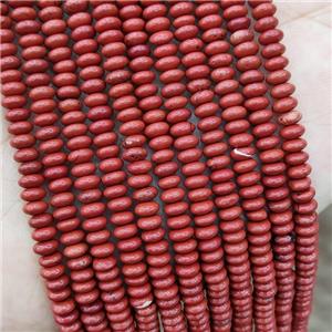 Natural Red Jasper Beads Smooth Rondelle, approx 2x4mm [GB19818]