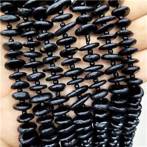 Natural Black Tourmaline Spacer Beads Freeform, approx 9-12mm [GB19884]