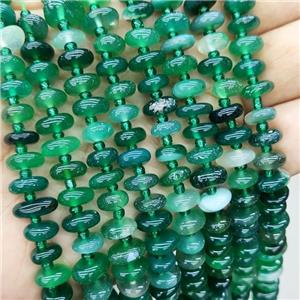 Natural Agate Spacer Beads Green Dye Freeform, approx 9-12mm [GB19889]