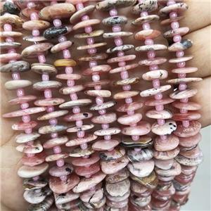 Natural Argentina Rhodochrosite Spacer Beads Pink Freeform Chips, approx 9-12mm [GB19919]