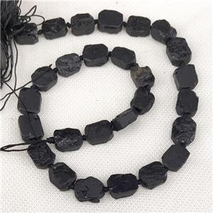 Natural Black Tourmaline Rectangle Beads, approx 10-15mm [GB19943]