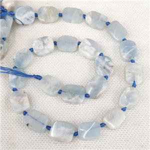 Natural Blue Aquamarine Rectangle Beads, approx 10-15mm [GB19957]