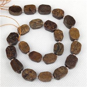 Natural Bronzite Rectangle Beads Coffee, approx 10-15mm [GB19965]