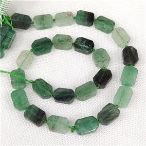Natural Green Strawberry Quartz Rectangle Beads, approx 10-15mm [GB19966]
