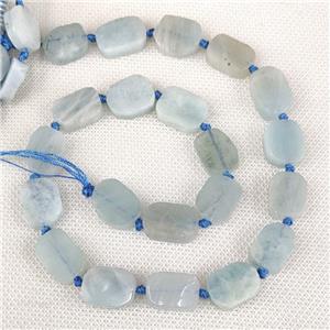 Natural Aquamarine Rectangle Beads Blue, approx 10-15mm [GB19974]