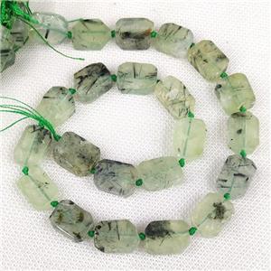Natural Green Prehnite Rectangle Beads, approx 10-15mm [GB19992]