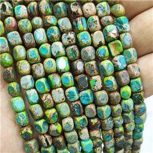 Green Imperial Jasper Beads Freeform, approx 5-7mm [GB19998]
