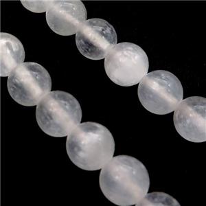 White Selenite Beads Smooth Round, approx 8mm dia [GB20008-8MM]
