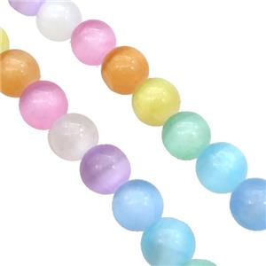 Selenite Beads Smooth Round Mixed Color, approx 6mm dia [GB20010-6MM]
