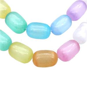 Selenite Beads Barrel Mixed Color, approx 8-12mm [GB20020]