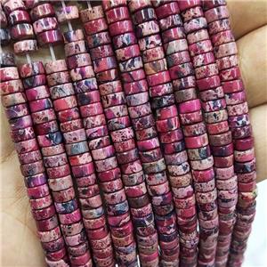 Imperial Jasper Heishi Beads Red, approx 3x6mm [GB20038-3X6MM]