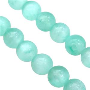 Green Selenite Beads Smooth Round Dye, approx 8mm dia [GB20044-8MM]