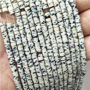Beige Yellow Ceramics Heishi Beads, approx 4mm [GB20054]