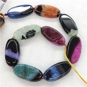 Agate Druzy Oval Beads Mixed Color, approx 20-40mm [GB20154]