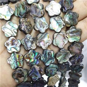 Abalone Shell Flower Beads Multicolor, approx 16mm [GB20171]