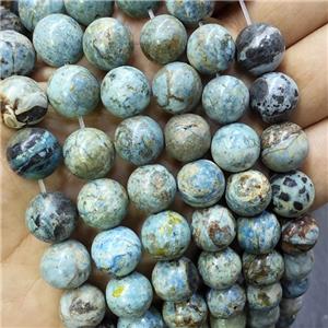 Natural Variscite Beads Blue Smooth Round, approx 12mm [GB20173]