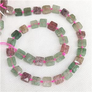Natural Strawberry Quartz Faceted Square Mixed Color, approx 9-12mm [GB20187]
