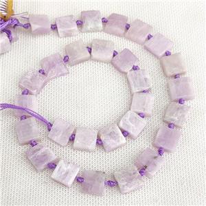 Natural Kunzite Beads Square Lavender, approx 9-12mm [GB20189]