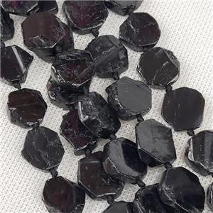 Natural Black Tourmaline Beads Hexagon, approx 14-16mm [GB20210]
