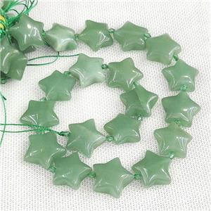 Natural Green Aventurine Star Beads, approx 20mm [GB20295]