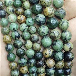Natural Green Tree Branch Jasper Beads Smooth Round, approx 6mm dia [GB20339-6MM]