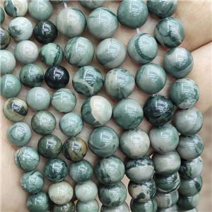 Natural Mud Jasper Beads Green Smooth Round, approx 10mm dia [GB20344-10MM]