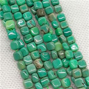Natural Green Grass Agate Beads Square, approx 6mm [GB20354]