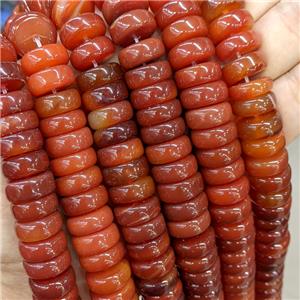 Natural Red Agate Heishi Spacer Beads Dye, approx 6-15mm [GB20365]
