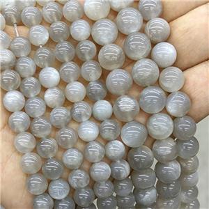 Natural Gray Moonstone Beads Smooth Round, approx 6mm dia [GB20369-6MM]
