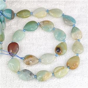 Natural Chinese Amazonite Teardrop Beads Flat, approx 13-18mm [GB20390]