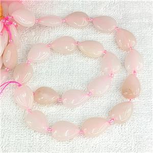 Natural Pink Opal Teardrop Beads Flat Dye, approx 13-18mm [GB20394]